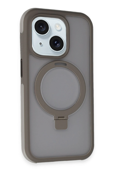 Joko iPhone 15 Zorda Airbag Magsafe Standlı Kapak - Titan Gri resmi