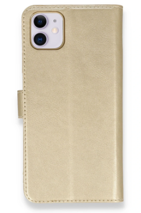 Newface iPhone 12 Mini Kılıf Trend S Plus Kapaklı Kılıf - Gold resmi