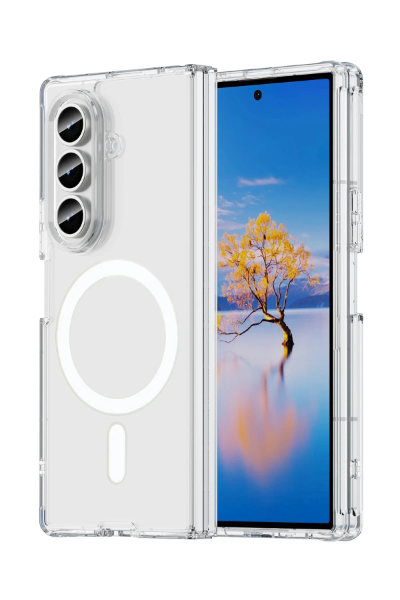Newface Samsung Galaxy Z Fold 7 Kılıf Magneticsafe Şeffaf Silikon - Şeffaf resmi