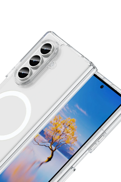 Newface Samsung Galaxy Z Fold 7 Kılıf Magneticsafe Şeffaf Silikon - Şeffaf resmi