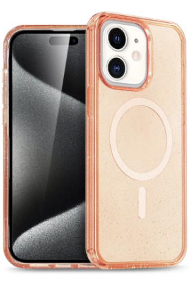 Newface iPhone 12 Kılıf Glow Magsafe Kapak - Turuncu resmi