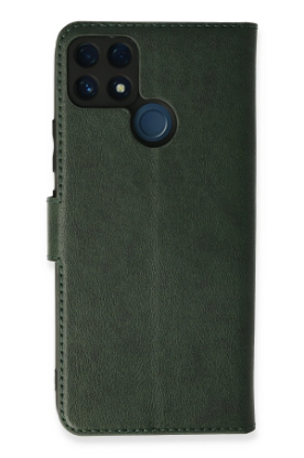 Newface Realme C25 Kılıf Trend S Plus Kapaklı Kılıf - Yeşil resmi