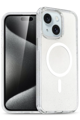 Newface iPhone 15 Kılıf Glow Magsafe Kapak - Şeffaf resmi