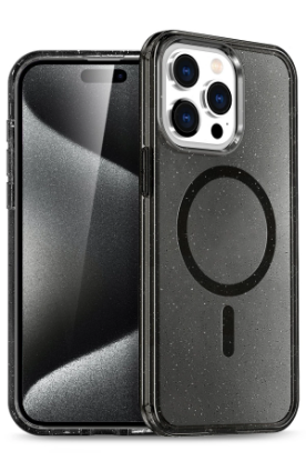 Newface iPhone 15 Pro Max Kılıf Glow Magsafe Kapak - Siyah resmi