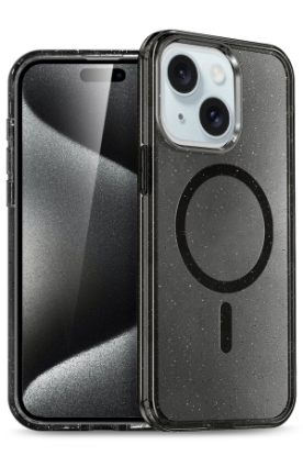 Newface iPhone 15 Plus Kılıf Glow Magsafe Kapak - Siyah resmi