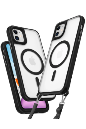 Newface iPhone 12 Kılıf Enka Magsafe Silikon Kılıf - Siyah resmi