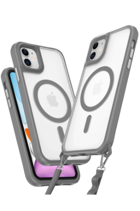 Newface iPhone 12 Kılıf Enka Magsafe Silikon Kılıf - Titan Gri resmi