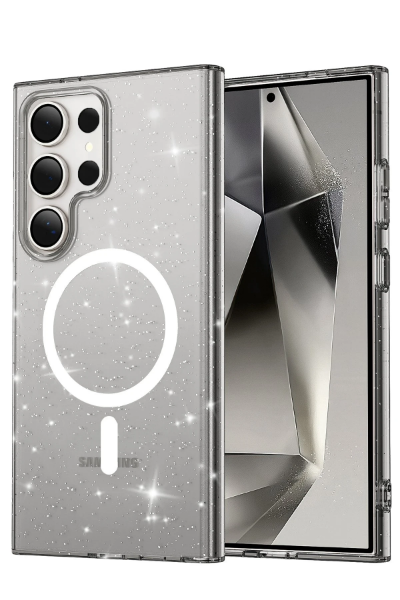 Newface Samsung Galaxy S23 Ultra Kılıf Glow Magsafe Kapak - Siyah resmi