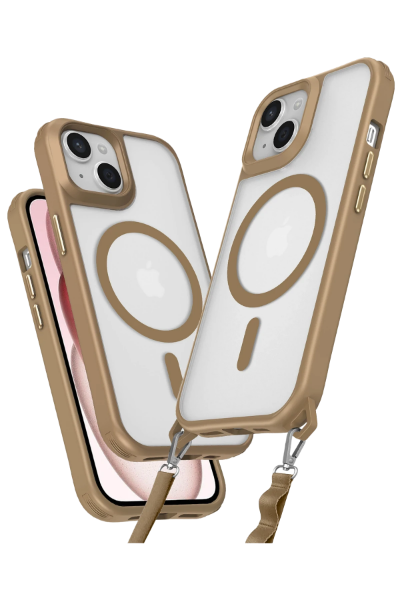 Newface iPhone 14 Kılıf Enka Magsafe Silikon Kılıf - Desert resmi