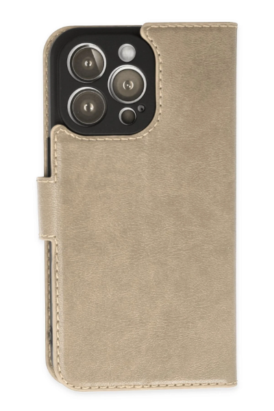 Newface iPhone 14 Pro Max Kılıf Trend S Plus Kapaklı Kılıf - Gold resmi