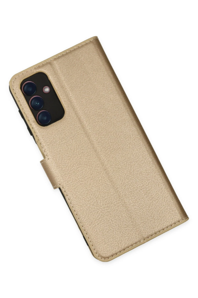 Newface Samsung Galaxy A04S Kılıf Trend S Plus Kapaklı Kılıf - Gold resmi