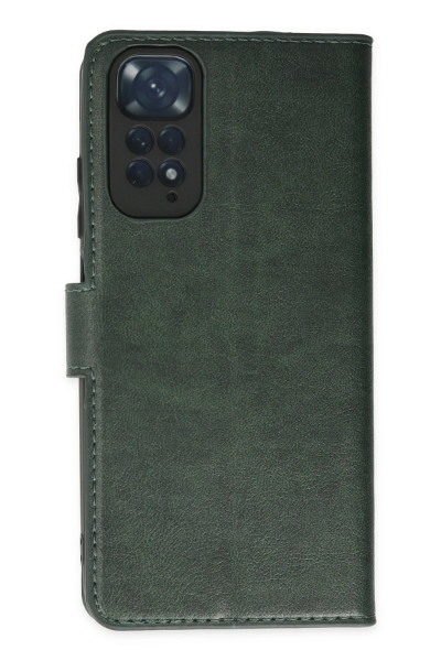 Newface Xiaomi Redmi Note 11S Kılıf Trend S Plus Kapaklı Kılıf - Yeşil resmi