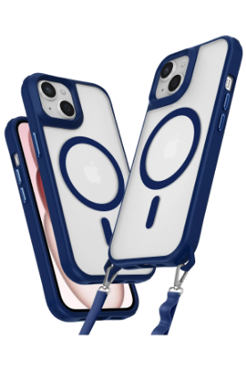 Newface iPhone 15 Plus Kılıf Enka Magsafe Silikon Kılıf - Lacivert resmi