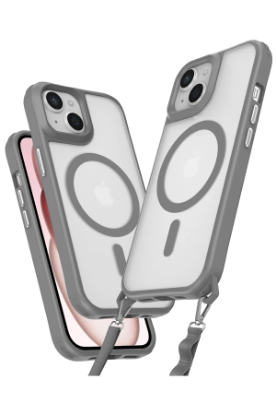 Newface iPhone 15 Plus Kılıf Enka Magsafe Silikon Kılıf - Titan Gri resmi