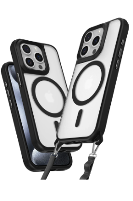 Newface iPhone 15 Pro Max Kılıf Enka Magsafe Silikon Kılıf - Siyah resmi