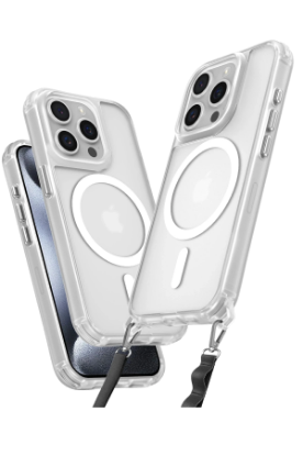 Newface iPhone 15 Pro Max Kılıf Enka Magsafe Silikon Kılıf - Şeffaf resmi