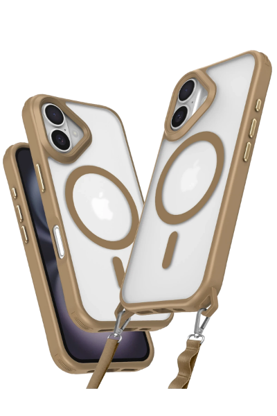 Newface iPhone 16 Kılıf Enka Magsafe Silikon Kılıf - Desert resmi