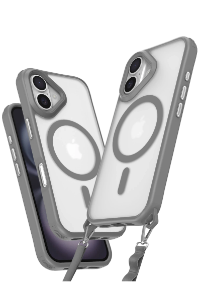 Newface iPhone 16 Kılıf Enka Magsafe Silikon Kılıf - Titan Gri resmi