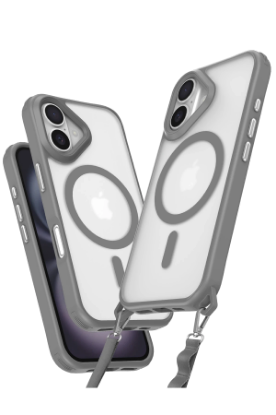 Newface iPhone 16 Plus Kılıf Enka Magsafe Silikon Kılıf - Titan Gri resmi