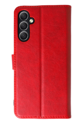 Newface Samsung Galaxy A24 4G Kılıf Trend S Plus Kapaklı Kılıf - Kırmızı resmi