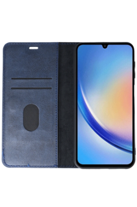 Newface Samsung Galaxy A24 4G Kılıf Trend S Plus Kapaklı Kılıf - Lacivert resmi