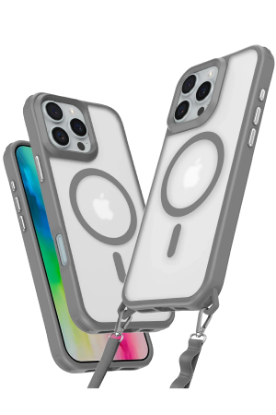 Newface iPhone 16 Pro Kılıf Enka Magsafe Silikon Kılıf - Titan Gri resmi