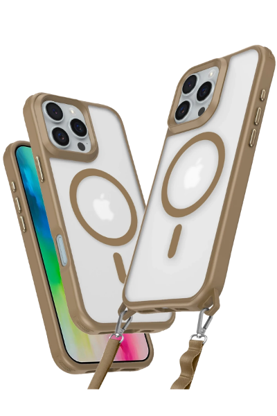Newface iPhone 16 Pro Max Kılıf Enka Magsafe Silikon Kılıf - Desert resmi