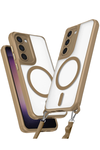 Newface Samsung Galaxy S23 Kılıf Enka Magsafe Silikon Kılıf - Desert resmi