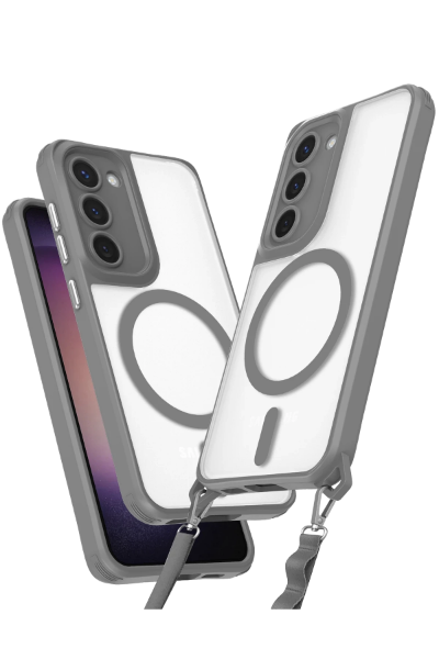 Newface Samsung Galaxy S23 Kılıf Enka Magsafe Silikon Kılıf - Titan Gri resmi