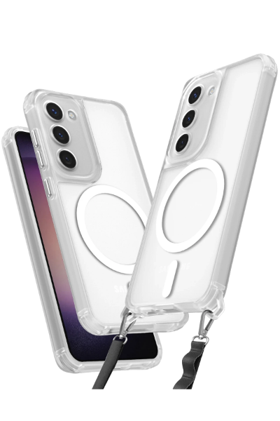Newface Samsung Galaxy S23 Kılıf Enka Magsafe Silikon Kılıf - Şeffaf resmi