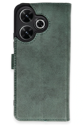Newface Xiaomi Redmi 13 4G Kılıf Trend S Plus Kapaklı Kılıf - Yeşil resmi