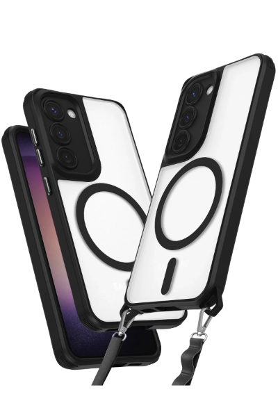 Newface Samsung Galaxy S23 Plus Kılıf Enka Magsafe Silikon Kılıf - Siyah resmi
