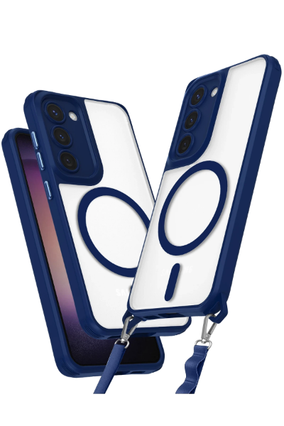 Newface Samsung Galaxy S23 Plus Kılıf Enka Magsafe Silikon Kılıf - Lacivert resmi