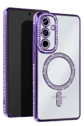 Newface Samsung Galaxy S25 Plus Kılıf Joke Simli Magneticsafe Kılıf - Derin Mor resmi