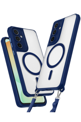 Newface Samsung Galaxy S25 Kılıf Enka Magsafe Silikon Kılıf - Lacivert resmi