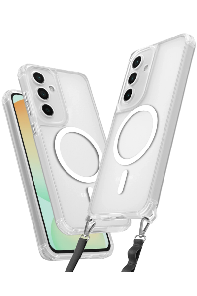 Newface Samsung Galaxy S25 Kılıf Enka Magsafe Silikon Kılıf - Şeffaf resmi