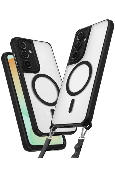 Newface Samsung Galaxy S25 Plus Kılıf Enka Magsafe Silikon Kılıf - Siyah resmi