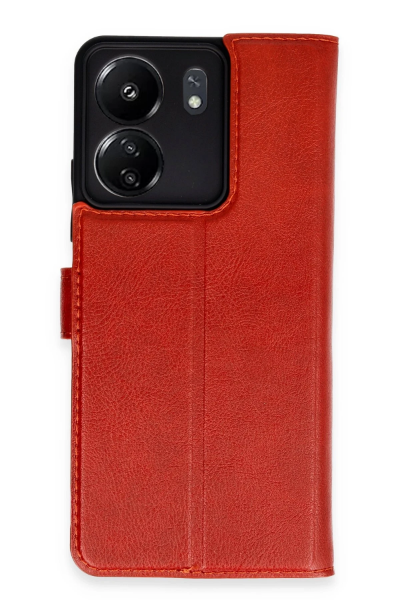 Newface Xiaomi Redmi 13C Kılıf Trend S Plus Kapaklı Kılıf - Kırmızı resmi
