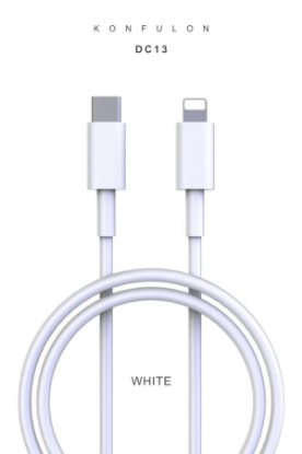 Konfulon DC13 1M 20W Type-C to Lightning Kablo iphone Uyumlu resmi
