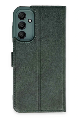 Newface Samsung Galaxy A35 5G Kılıf Trend S Plus Kapaklı Kılıf - Yeşil resmi