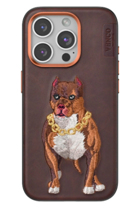 Venco iPhone 14 Pro Max Perma Desenli Kapak - Kahverengi resmi