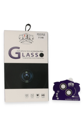 Newface iPhone 15 Bilvis Titan Kamera Lens - Pembe resmi