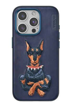Venco iPhone 15 Pro Perma Desenli Kapak - Lacivert resmi