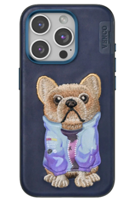 Venco iPhone 15 Pro Cute Desenli Kapak - Lacivert resmi