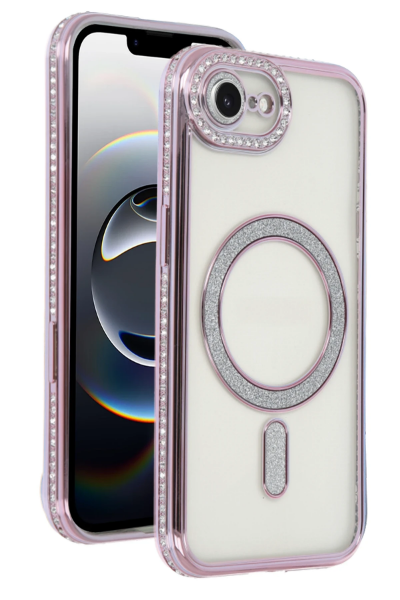 Newface Apple iPhone 16E Joke Simli Magneticsafe Kılıf - Pembe resmi