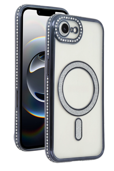 Newface Apple iPhone 16E Joke Simli Magneticsafe Kılıf - Siyah resmi
