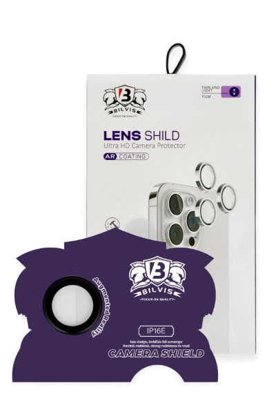 Newface iPhone 16E Bilvis Titan Kamera Lens - Siyah resmi