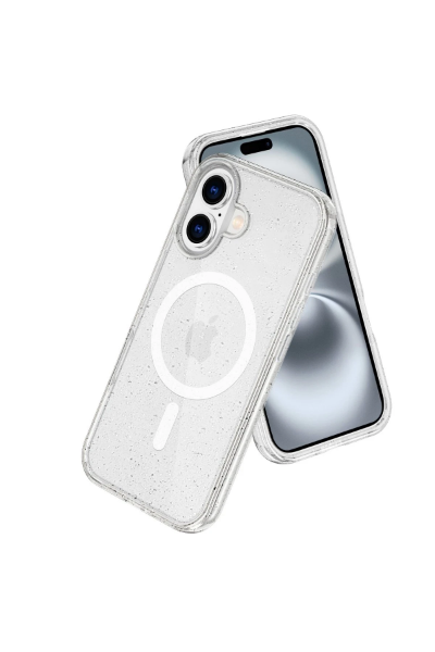 Newface iPhone 16 Kılıf Glow Magsafe Kapak - Şeffaf resmi