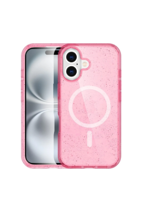 Newface iPhone 16 Kılıf Glow Magsafe Kapak - Pembe resmi
