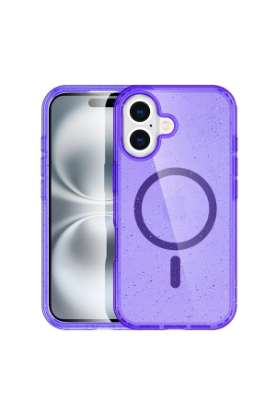 Newface iPhone 16 Kılıf Glow Magsafe Kapak - Mor resmi